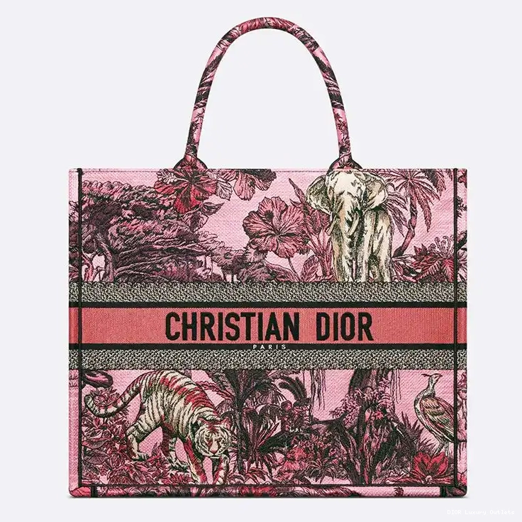 Canvas Toile Tote Pink Motif De Jouy Dior Voyage Book 0506 Luxury